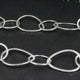 AAA Quality 5 Necklace Top Quality 3 Feet Each Silver Plated on Copper Pear Shape with Round Circle Link Chain - Each 36 inch GPC943 - Tucson Beads