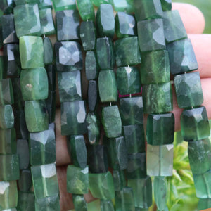 2 Strands Serpentine Faceted Rectangle Briolettes - Chicklet Beads 8mmx6mm-13mmx8mm 8 Inch BR2672 - Tucson Beads