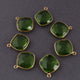 LISTING IS FOR 7 Pcs Peridot Hydro Faceted 925 Sterling Vermeil Pendant - Cushion Shape Pendant SS387 - Tucson Beads