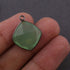 5 Pcs Green Chalcedony Feceted Cushion Oxidized Sterling Silver Single Bail Pendant-20mmx17mm-21mmx17mm SS943