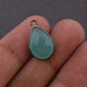 5 Pcs Blue Aqua Chalcedony Oxidized Silver Faceted Pear Single Bail Pendant - 18mmx11mm-19mmx11mm SS736 - Tucson Beads