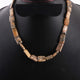 Jasper Stone Beaded Necklace - 12mmx11mm-18mmx8mm Rectangle Beads, 17" Long, BR801 - Tucson Beads