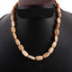 Cream Jasper Stone Beaded Necklace - 12mmx10mm-17mmx10mm Smooth Oval Beads, 18" Long, BR3591 - Tucson Beads