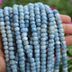 1 Strand Blue Oregon Smooth Round Beads  - Blue Opal Rondelles 7mm 16 Inches BR2751 - Tucson Beads