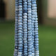1 Strand Blue Oregon Smooth Round Beads  - Blue Opal Rondelles 6mm-7mm 16 Inches BR2838 - Tucson Beads
