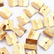 20 Pcs 24k Gold Plated Thin Wavy Disc Copper Beads- Square Disc 15mm Wave Disc Copper Beads - GPC653 - Tucson Beads