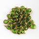 9 Pcs Peridot 925 Sterling Vermeil Faceted Assorted Shape Pendant  - 12mmx9mm-16mmx9mm SS959 - Tucson Beads