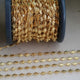 2 Feet Gold Plated Copper Chain - Cable Link Chain - Flower Chain - Necklace Chain - Soldered Chain GPC1000 - Tucson Beads