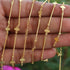 10 Feet Gold Plated Copper Chain - Cable Link Chain - Copper Gold Plated Flower Chain -- Soldered Chain GPC1004