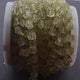 3 Feet Lemon Quartz Cube Black Wire Wrapped  Rosary Style Beaded Chain 7mm-8mm SC394 - Tucson Beads