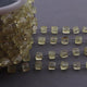 3 Feet Lemon Quartz Cube Black Wire Wrapped  Rosary Style Beaded Chain 7mm-8mm SC394 - Tucson Beads