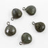 5 Pcs Labradorite Faceted Heart Shape Oxidized Sterling Silver Single Bail Pendant - Labradorite Pendant 14mmx11mm SS958