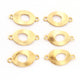 10 Pcs Gold Plated Twisted Oval Charm Connector - 24k Matte Gold Plated - Copper Gold Oval Connector 28mmx15mm GPC395 - Tucson Beads