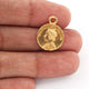 5 Pcs Designer Gold Plated Copper Victoria Queen Pendant - Victoria Coins Charm - Copper Round Pendant 18mmx14mm GPC078 - Tucson Beads