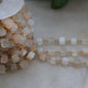 1 Feet Multi Moonstone Cubes Beaded Chain - Moonstone Cubes wire wrapped 24k Gold plated Chain SC417 - Tucson Beads