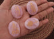 4 Pcs Set Rose Quartz Usui Reiki Set ~ Perfect Healing, Rose Quartz Grid Runic Reiki Healing Stones HS026 - Tucson Beads