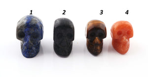 1 Pc Skull 2inch, Gemstone Skull, Carved Gemstone Skull, Crystal skull, witchcraft crystal, healing crystals and stone (YOU CHOOSE) HS063 - Tucson Beads