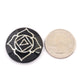 7 Pcs Set Black Obsidian Reiki Chakra Set ~ Perfect Healing,   Round Engraved Set Healing Gemstone 30mm HS066 - Tucson Beads
