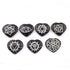 7 Pcs Set Black Obsidian Reiki Chakra Set ~ Perfect Healing, Heart  Engraved Set Healing Gemstone 32mmx29mm HS068
