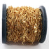1 Foot Gold Plated Copper Chain - Cable Link Chain - Designer Fancy Shape Chain - Gold Necklace Chain - Soldered Chain GPC1011