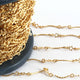5 Feet Gold Plated Copper Chain - Cable Link Chain - Designer Star Shape Chain - Gold Necklace Chain - Soldered Chain GPC994 - Tucson Beads