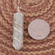 1 Pc Amazonite  Spiral Wire Wrapped Pencil Point Pendant Gemstone- Silver Wire Wrapped Pendant HS088 - Tucson Beads