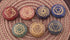 7 Pcs Set Chakra Set Healing  Engraved Gemstone Reiki Meditation Chakra  - Healing Gemstone ,Chakra Grid Set, 32mm  HS112