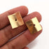 20 Pcs 24k Gold Plated Thin Wavy Disc Copper Beads- Square Disc 15mm Wave Disc Copper Beads - GPC653