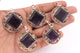 1 PC Round Amethyst  Chakra Purple  Round Shape Pendant- Reiki Healing Stone Crystal Energy 925 Silver Plated Pendant 36mmx13mm HS145 - Tucson Beads