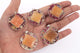 1 PC Round Yellow Aventurine  Chakra Orgone Round Shape Pendant- Reiki Healing Stone Crystal Energy 925 Silver Plated Pendant HS153 - Tucson Beads