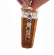 1 PC Mahagony Obsidian Flat Pencil Point Pendant With 7 Chakra Stone ,Spiritual Wands, - Healing Gemstone 53x15mm-57x15mm HS190 - Tucson Beads