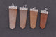 1 PC Sunstone Flat Pencil  Cap Gemstone Pendant,Bonded Pencil  Pendant Healing Stones Silver Plated Cap Pencil Pendant 48x16mm-58x17mm HS222 - Tucson Beads