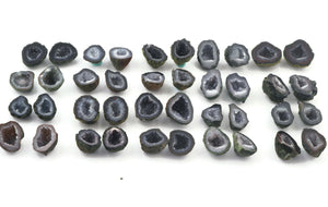 Natural Tabasco Geode Pairs -- With Sparkling Druzy Drusy Cabochon Cab Wholesale For Designer  Matching Pair  #026 - Tucson Beads