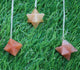 2 PCS Carnelian Merkaba Star Pendulum Reiki Healing Meditation- Reiki Point Healing Natural Yoga Gift Love Chakra31mmx29mm25mmx23mm HS282 - Tucson Beads