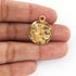 5 Pcs Designer Gold Plated Copper Round Charm Pendant - 24k Gold Plated - Copper Gold Plated Round Pendant 22mmx19mm GPC210