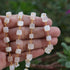 1 Feet Multi Moonstone Cubes Beaded Chain - Moonstone Cubes wire wrapped 24k Gold plated Chain SC417