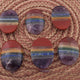1 Pcs Seven Chakra Bonded Palm Stone / Worry Stone / Oval Shape Palm Stone / 7 Chakra Worry Stone/Healing Oval Chakra HS011 - Tucson Beads