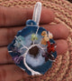 Shaded Blue Agate Silver Plated tree of life Pendant , Tree of life pendant, Family tree Pendant ,(YOU CHOOSE)HS031 - Tucson Beads