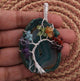 Green Lace Agate Silver Plated tree of life Pendant , Tree of life pendant, Family tree Pendant,(YOU CHOOSE) HS036 - Tucson Beads