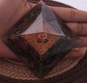 Amethyst Orgone Pyramid, EMF Protection Reiki Healing Crystal Pyramid,  Spiritual Healing Orgone Energy HS043 - Tucson Beads