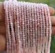 5 Strands Shaded Pink Opal Faceted Rondelles--Finest Quality Pink Opal Roundle 3mm-4mm 13 Inch Long RB400 - Tucson Beads