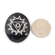 7 Pcs Set Black Obsidian Oval Reiki Chakra Set ~ Perfect Healing,   Engraved Set Healing Gemstone 40mmx28mm HS067 - Tucson Beads