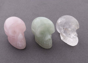 1 Pc Skull 2inch, Gemstone Skull, Carved Gemstone Skull, Crystal skull, witchcraft crystal, healing crystals and stone (YOU CHOOSE) HS073 - Tucson Beads