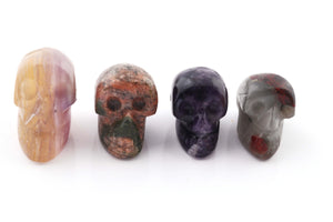 Skull 2inch, Gemstone Skull, Carved Gemstone Skull, Crystal skull, witchcraft crystal, healing crystals and stone (YOU CHOOSE) HS074 - Tucson Beads