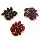 6 Pcs Garnet, Amethyst & Black Onyx Marquise Shape 24k Gold Plated Pendant - 24mmx11mm PC425 - Tucson Beads