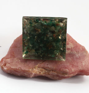2 Pcs Green Chalcedony Baby Orgone Pyramid, EMF Protection Reiki Healing Crystal Pyramid,  Spiritual Healing Orgone Energy 26x19mm HS214 - Tucson Beads