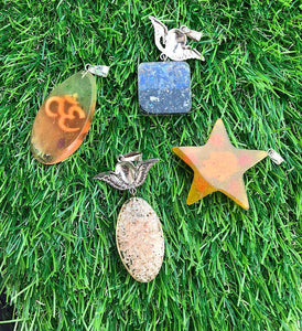 1 PC Orgone Energy Pendant Chakra Orgone  Owal,Star,Pear,Square  Shape Pendant- Reiki Healing Stone Orgone  Energy Pendant HS242 - Tucson Beads