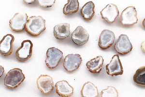 Natural Tabasco Geode Pairs -- With Sparkling Druzy Drusy Cabochon Cab Wholesale For Designer  Matching Pair  #280 - Tucson Beads