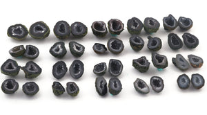 Natural Tabasco Geode Pairs -- With Sparkling Druzy Drusy Cabochon Cab Wholesale For Designer  Matching Pair  #008 - Tucson Beads