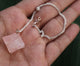 2 PCS Rose Quartz Merkaba Star Pendulum Reiki Healing Meditation- Reiki Point Healing Natural Yoga Gift Love Chakra 30mmx29mm-20mmx21mm HS278 - Tucson Beads